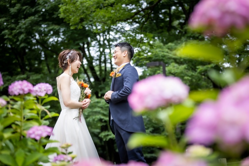 季節のお花と一緒に