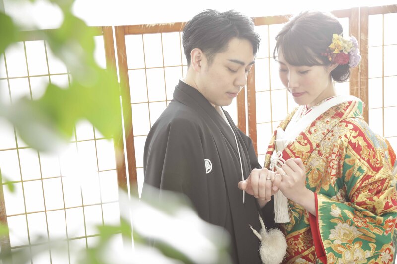 華やかな色打掛