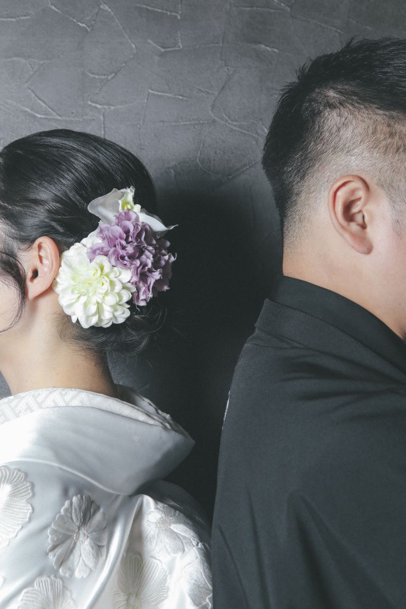 髪飾りも写して