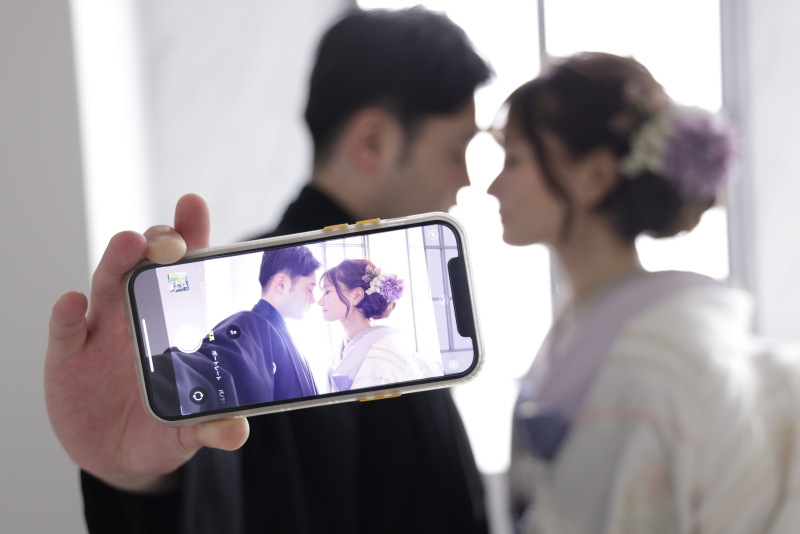 スマホ越しショット