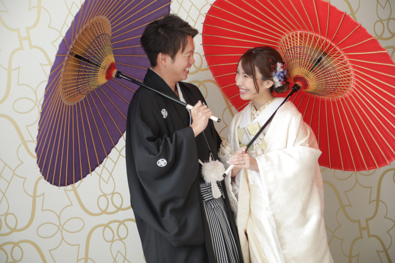 和傘で見つめあって◎