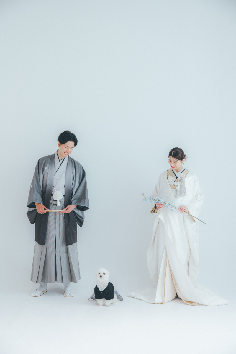 ワタベウェディング表参道フラッグシップフォトスタジオ_ペットと一緒に撮影できる