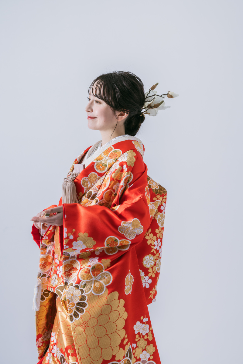彩り豊かな色打掛でのご撮影
