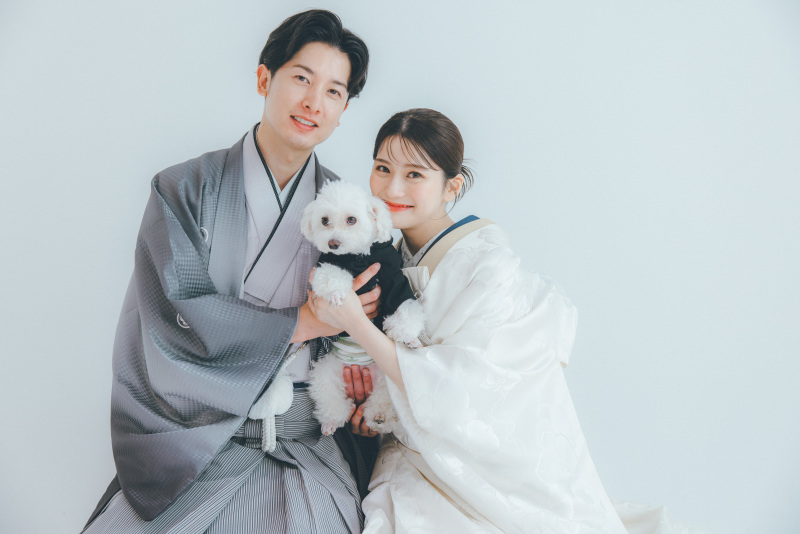 ワタベウェディング表参道フラッグシップフォトスタジオ_ペットと一緒に撮影できる