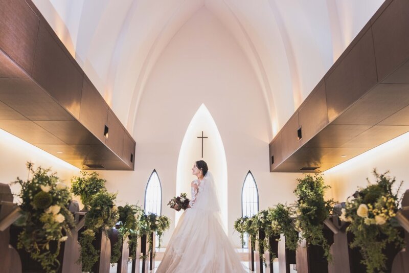 ワタベウェディング表参道フラッグシップフォトスタジオ_チャペルで撮影できる