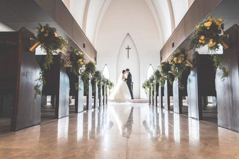 ワタベウェディング表参道フラッグシップフォトスタジオ_チャペルで撮影できる