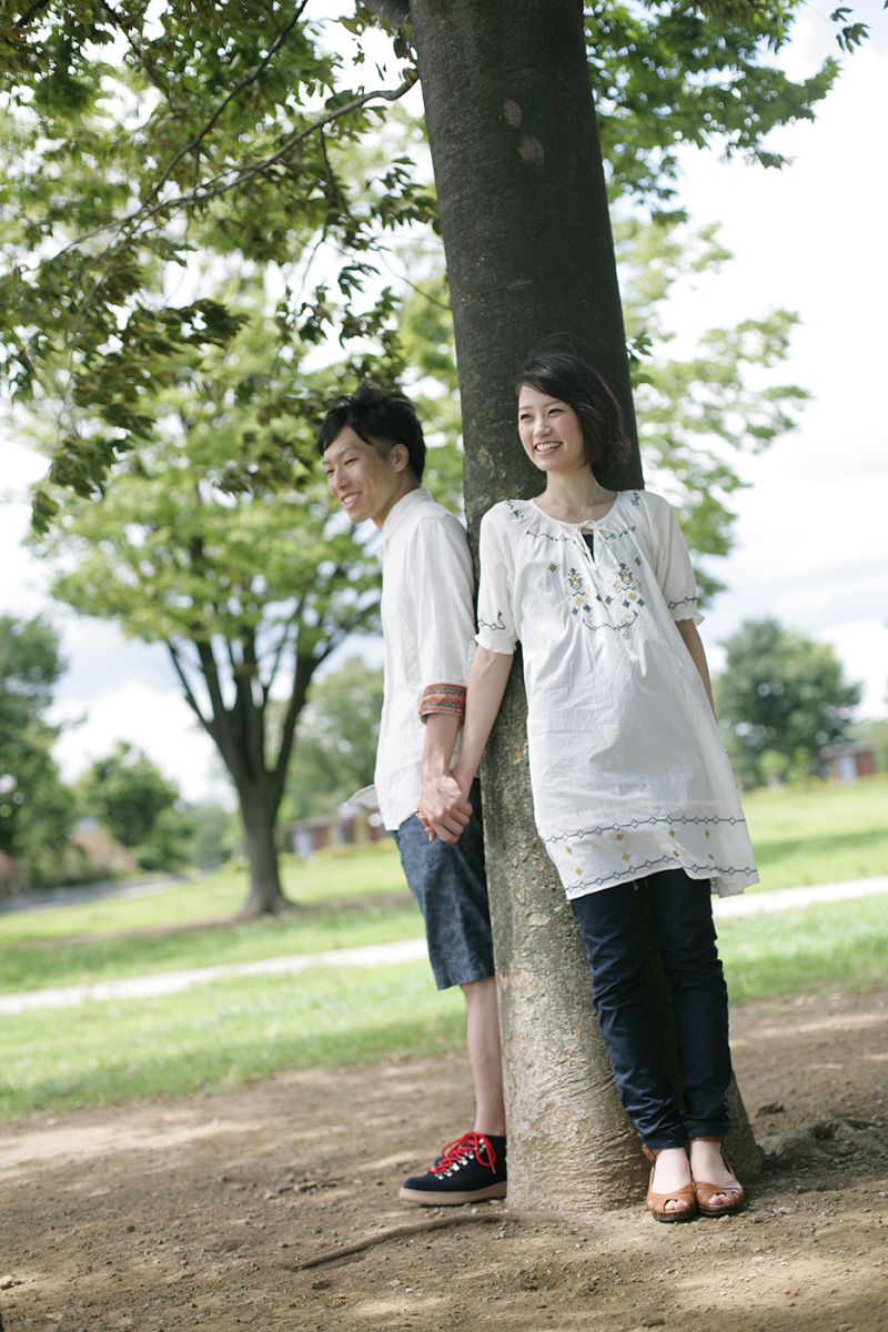 外でのエンゲージフォト