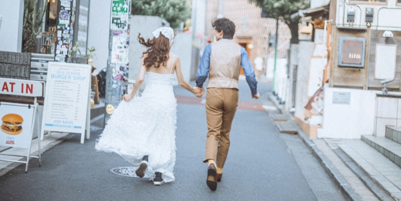 【都会的で抜け感のあるロケーション!】キャットストリートフォトプラン《新婦衣裳1着・全データ・美容師アテンド付き》