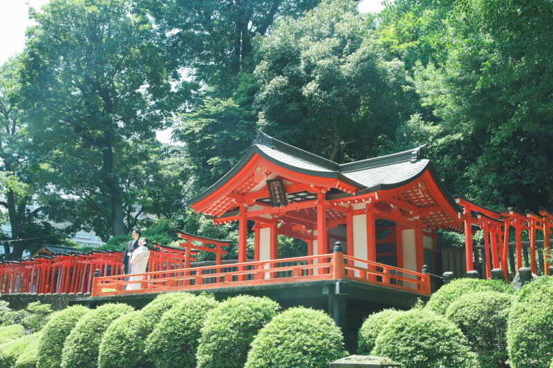 【和装フォトに人気の歴史ある神社】根津神社(境内)フォトプラン《新婦衣裳1着・全データ・美容師アテンド付き》