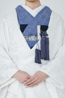 色掛下 疋田絞り ネイビー