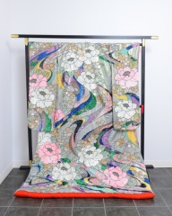 花流水　スパンコールグレー