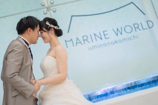 2人の思い出のマリンワールドでロケ撮影！