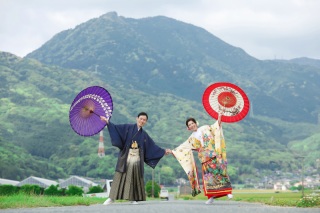 山登りが趣味の2人らしい写真