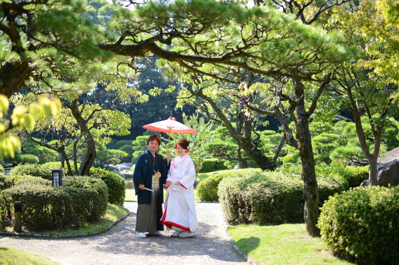 日本庭園にて