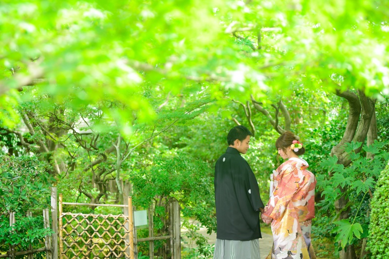 緑の中での撮影