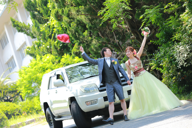 海！愛車をバックに！