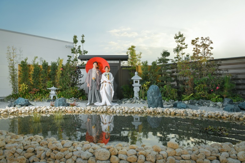 屋上庭園での撮影