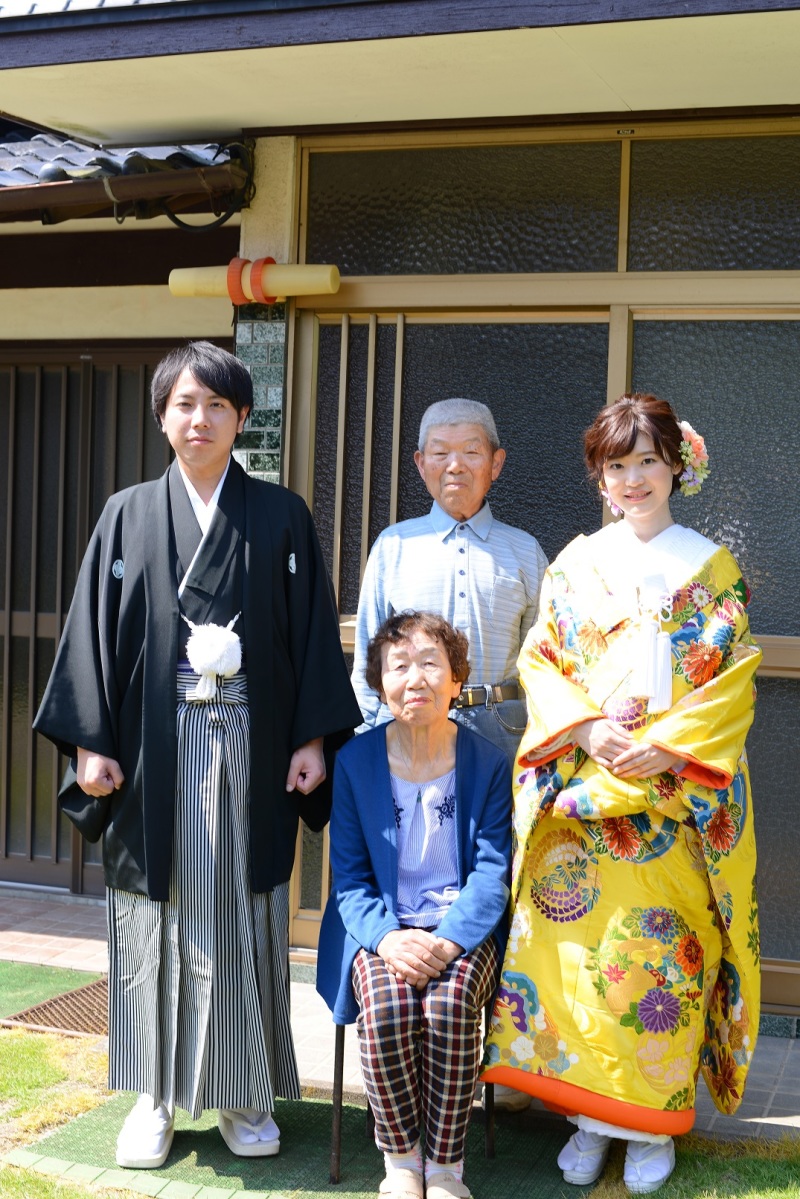 おじいさまとおばあさまに花嫁姿を!