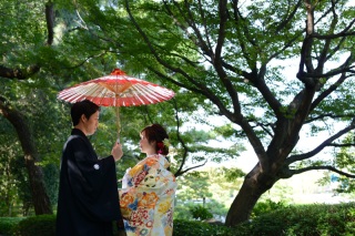 2人らしいこだわりの和装ロケ☆