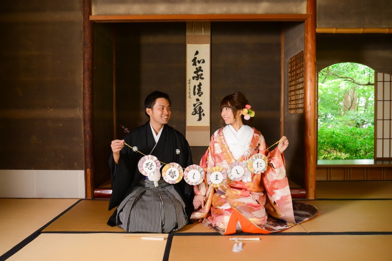 庭園のお部屋にて