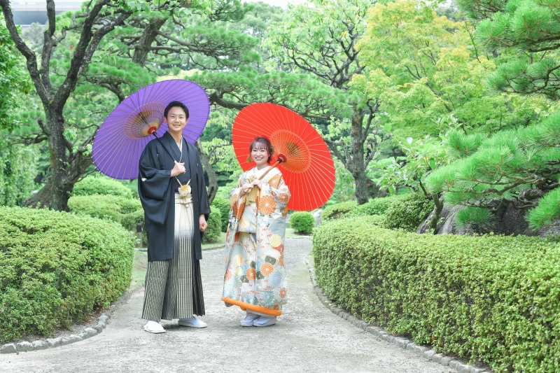 番傘を使って