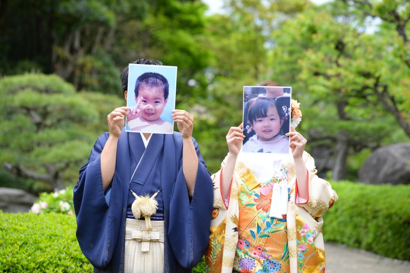 小さい頃の写真と一緒に!