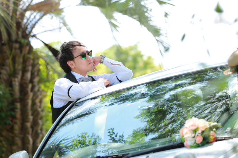 新郎+サングラス