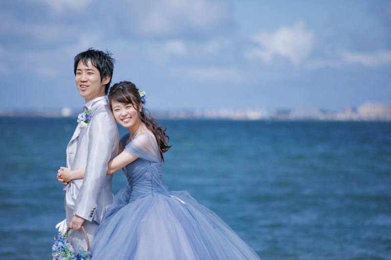 お気に入りの衣裳を着て、憧れの海で♪