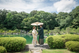 上質な和装300着から選べる庭園フォト