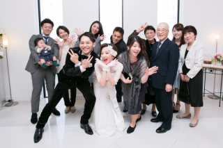 家族や友人と一緒に撮影