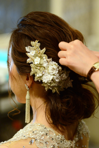 新婦ヘアセット