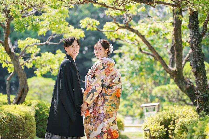 ◇色打掛&times;日本庭園◇