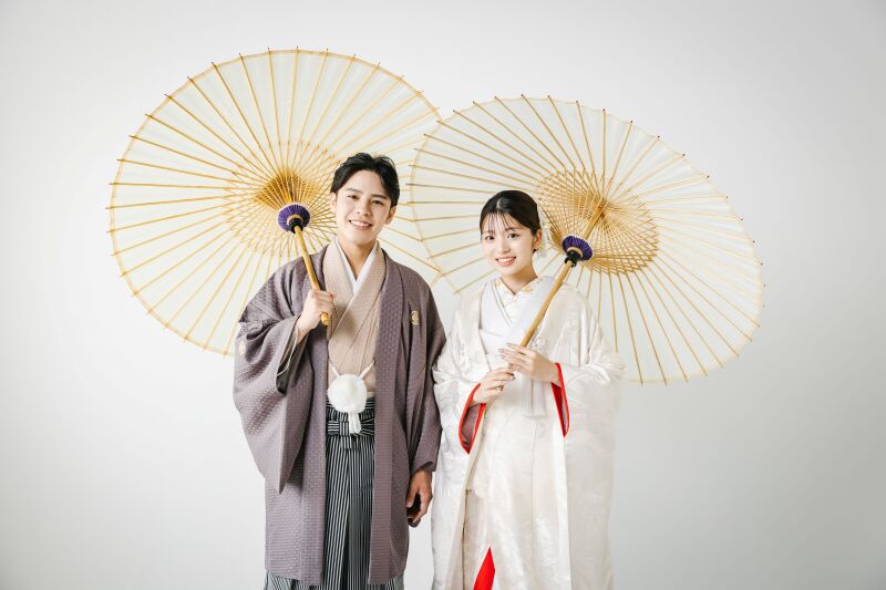 定番の和傘ショット♡