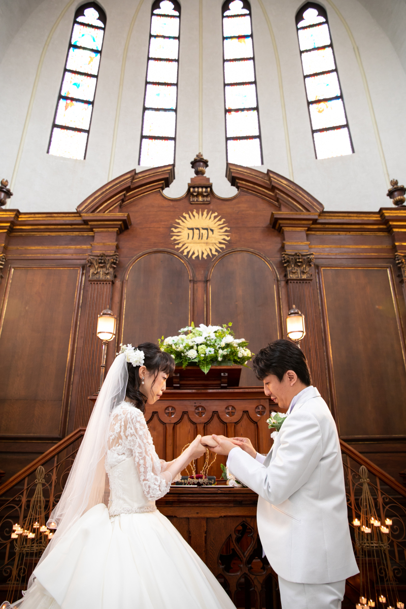 挙式風シーンの撮影