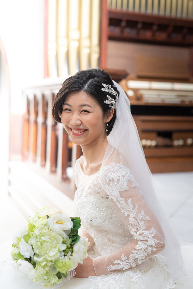 パイプアルガンを背景に…