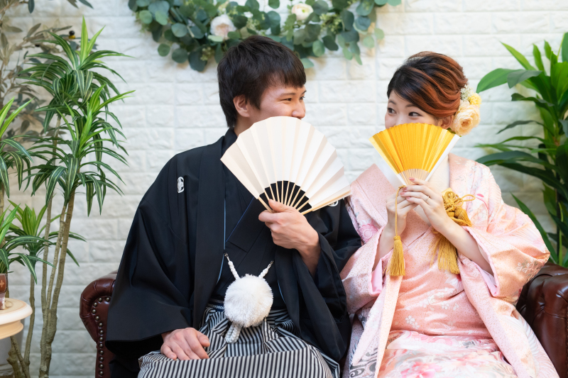 扇子をもって・・・*