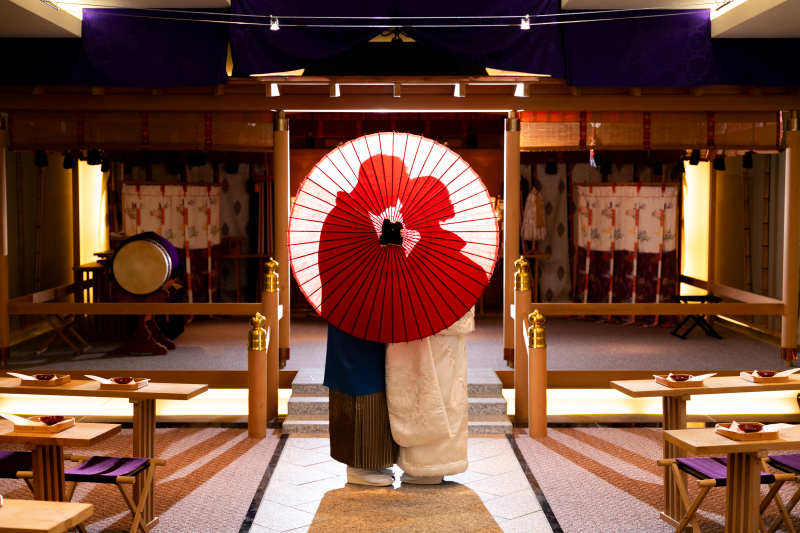 番傘でシルエットを・・・