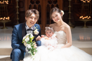 パパママ＆べびちゃんでチャペルフォト☆