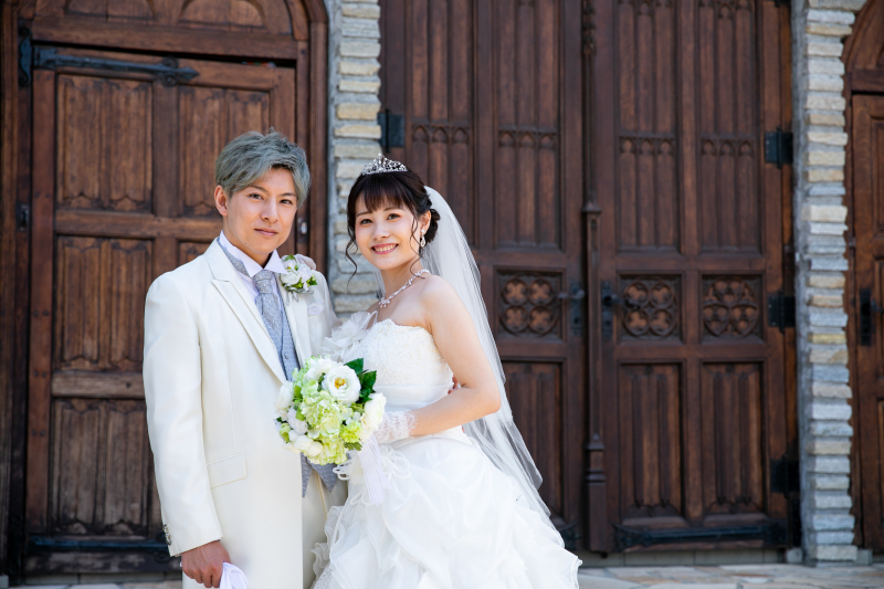 チャペル前のガーデンにて♪