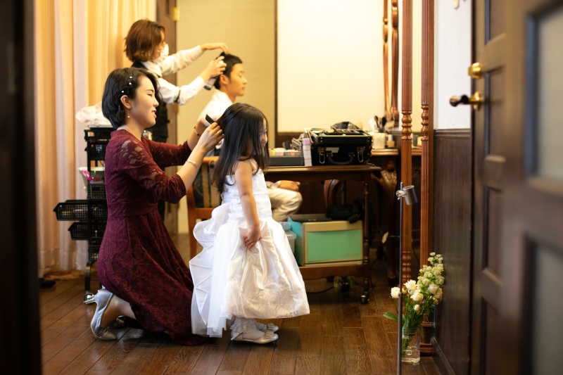 おふたり専用ブライズルームで一緒にお支度!