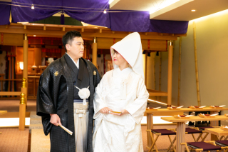 伝統的な白無垢で・・・*