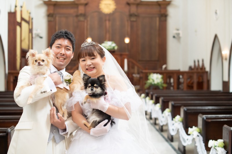 《ペットと撮影》ペットと一緒にドレスで撮影プラン