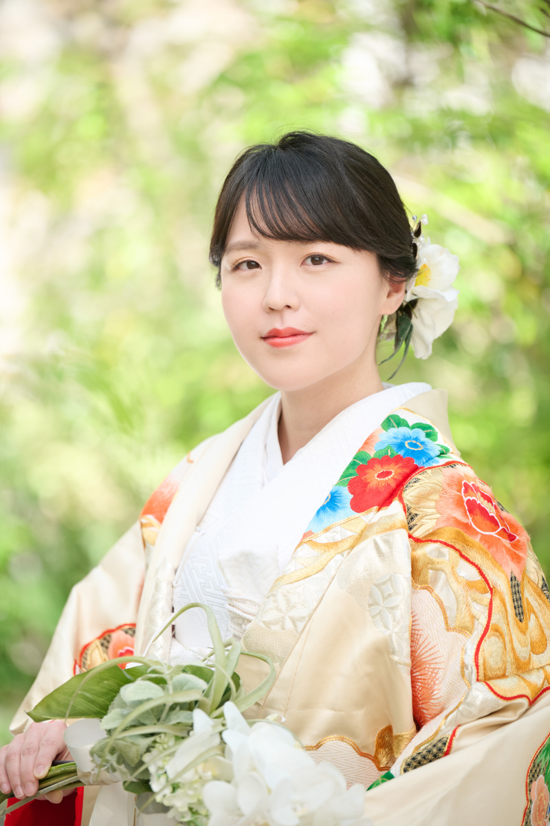 Kimono:White×Red