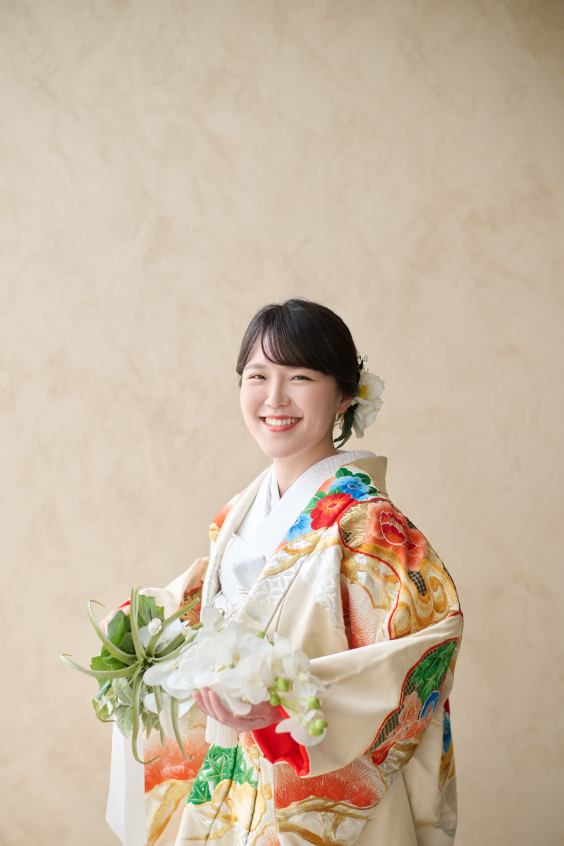Kimono:White×Red
