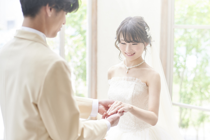 定番！指輪の交換シーン