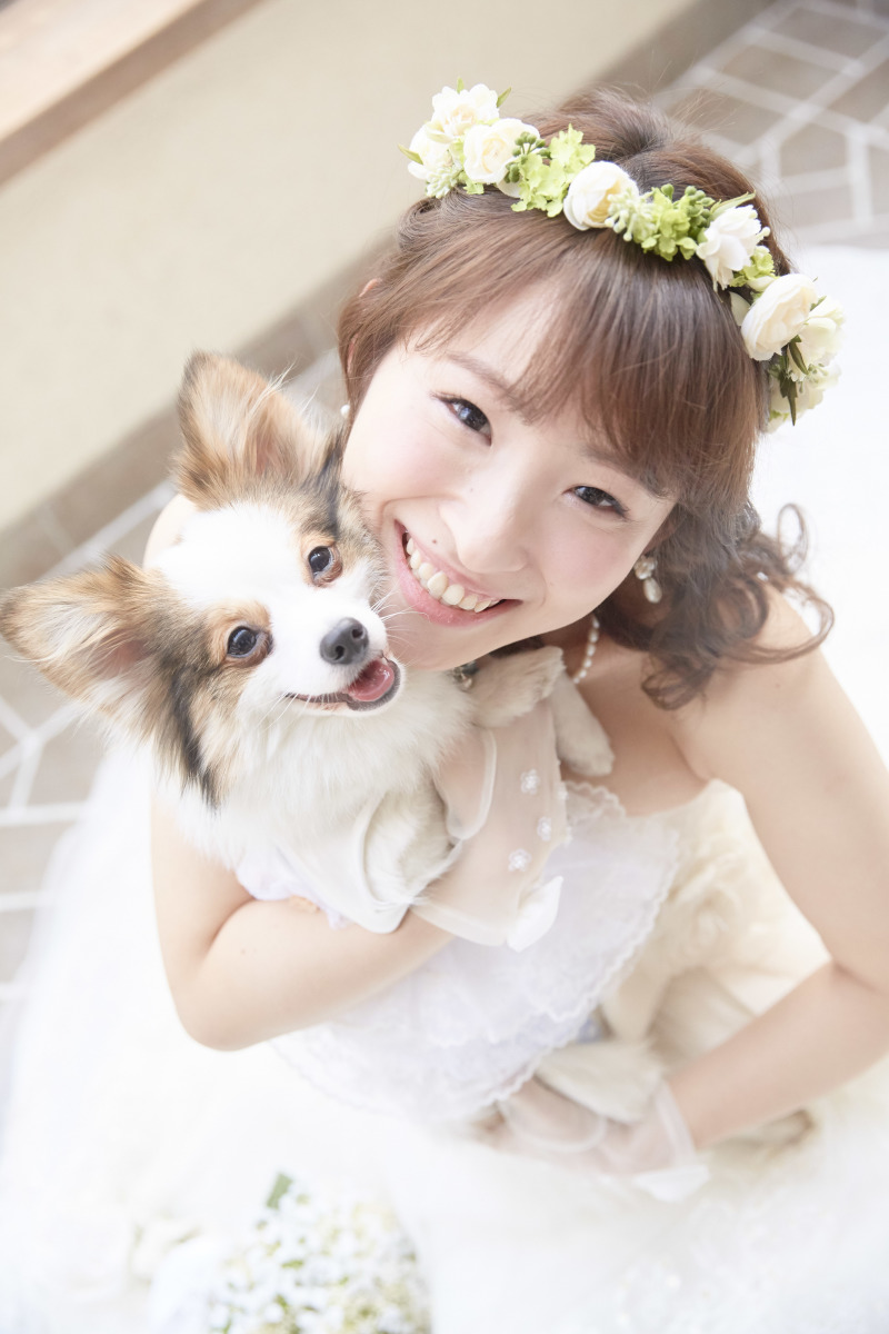 雰囲気を変えた2着目のドレスで