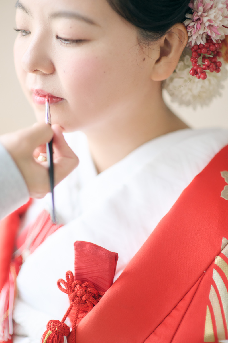 撮影中のお直しショット