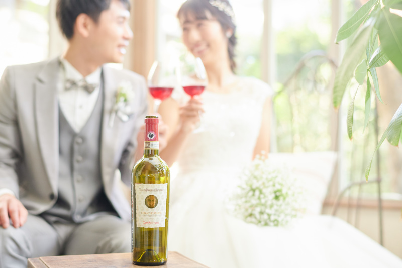 お持ち込みのワインで乾杯♡