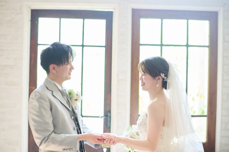 指輪交換シーンも忘れずに♡