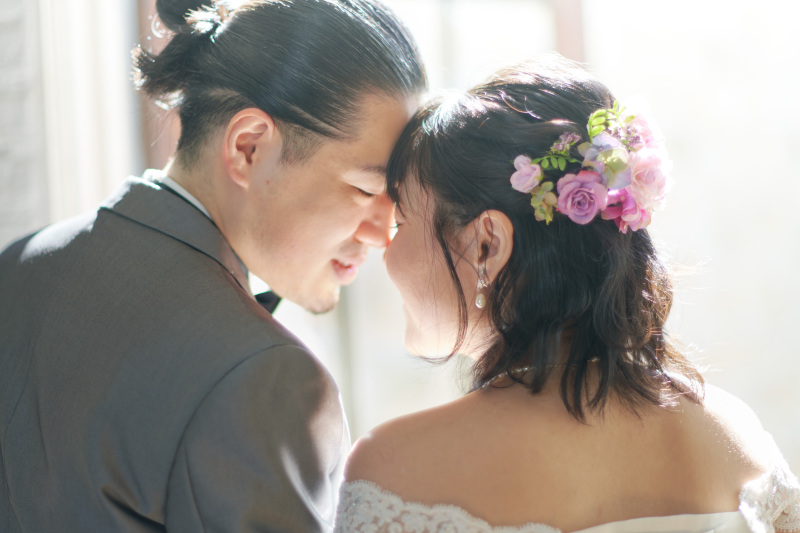 逆光を使ってロマンチックな一枚に、、、♡